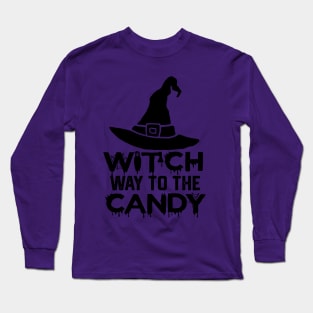 Witch Way to The Candy - Halloween party Gift Idea for Candy Lovers Long Sleeve T-Shirt